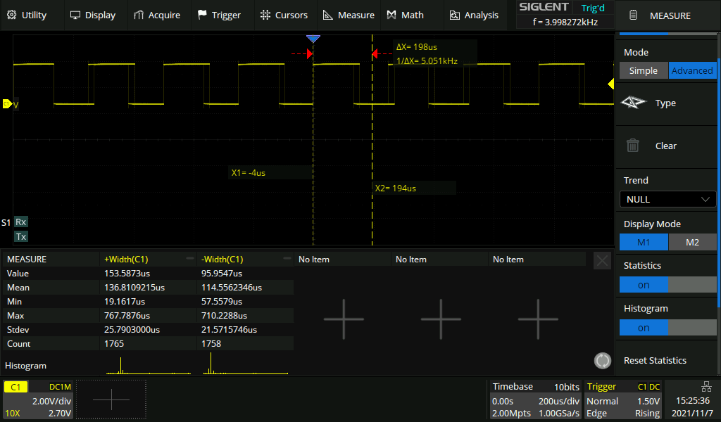 Oscilloscope screenshot